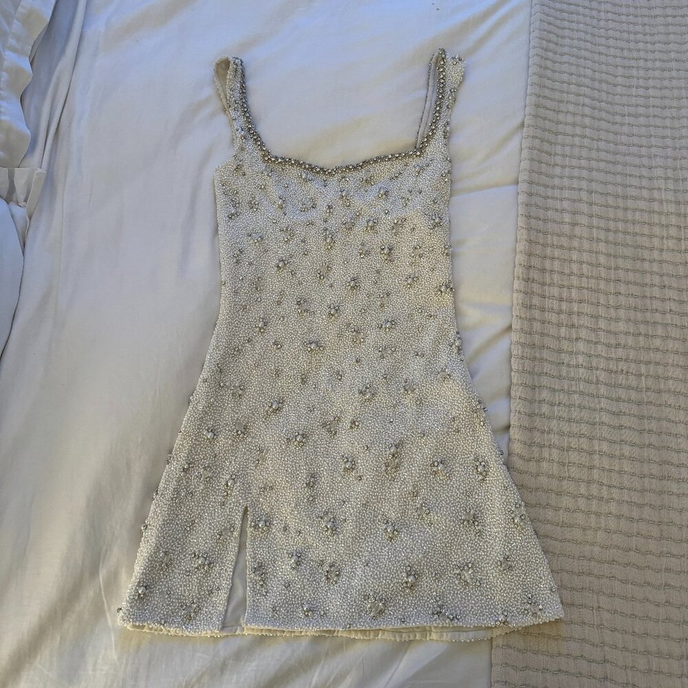 Clio Peppiatt Bridal Crystal Mini Dress | Size M - Picture 13 of 15